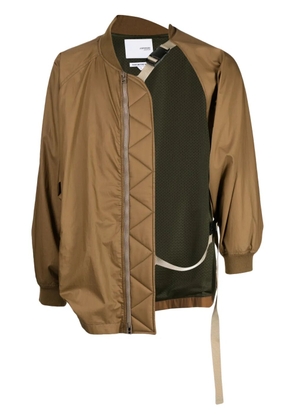 Yoshiokubo asymmetric bomber jacket - Brown