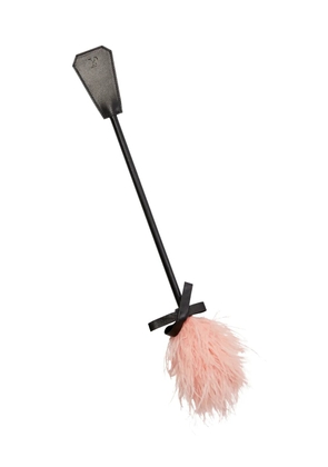 Fleur Du Mal feather tickler and riding crop - Black