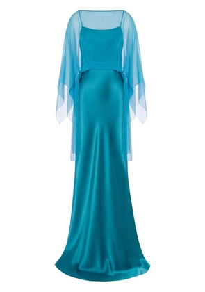 Alberta Ferretti satin maxi dress - Blue