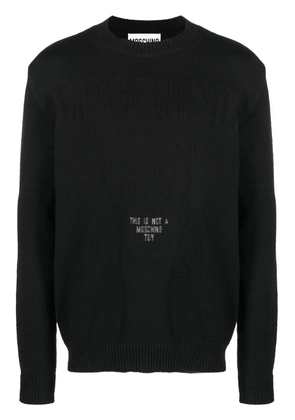 Moschino slogan-intarsia sweater - Black