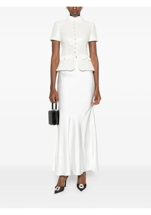 Self-Portrait button-embellishment maxi skirt set (set of two) - White