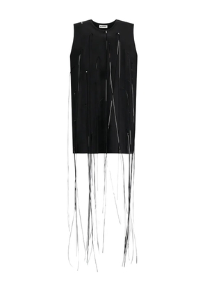 Jil Sander round-neck mini dress - Black