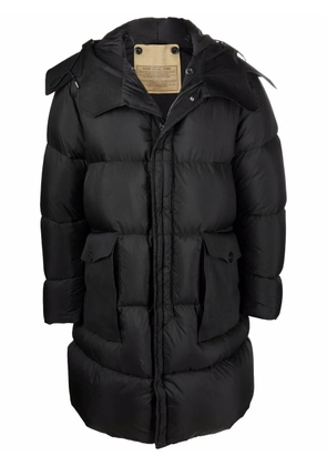 Ten C hooded puffer coat - Black