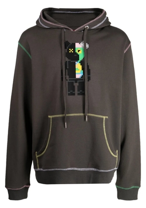 Mostly Heard Rarely Seen 8-Bit bear-print cotton hoodie - Green