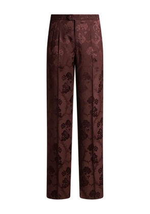 ETRO jacquard floral trousers - Red
