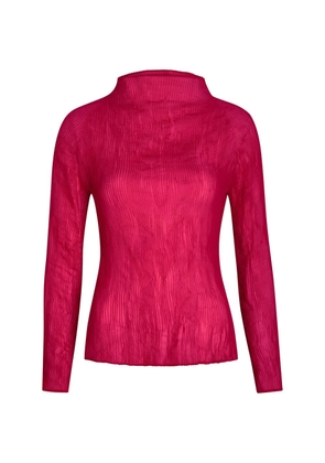 Issey Miyake textured long-sleeve top - Pink