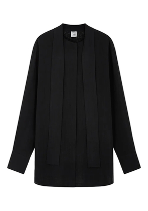 TOTEME lavallière long-sleeve shirt - Black