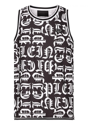 Philipp Plein Gothic Plein jersey tank top - Black