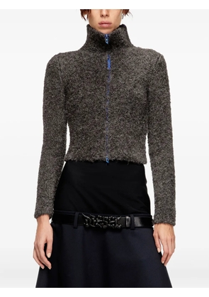 Diesel high-neck zip cardigan - Grey