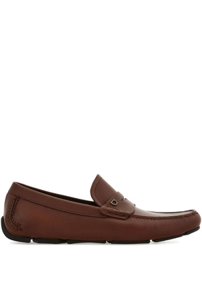 Ferragamo Gancini-buckle loafers - Brown