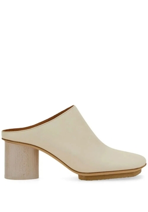 Uma Wang square-toe leather mules - Neutrals