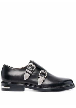 Toga Virilis buckled bos taurus monk shoes - Black