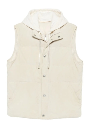 Eleventy hooded quilted gilet - Neutrals