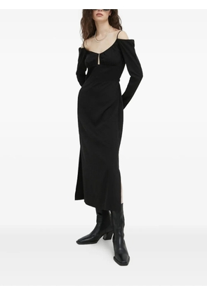 SAMSOE SAMSOE off-shoulder midi dress - Black