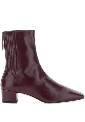 Aquazzura 35mm leather zip-fastening boots - Red