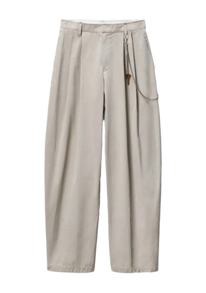 Alexander Wang pleated chain-detail trousers - STONE