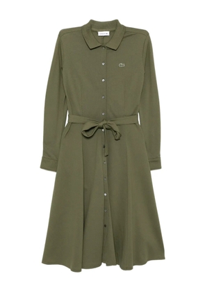 Lacoste belted Petit Piqué dress - Green