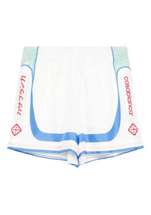 Casablanca Fuji Dream silk shorts - White