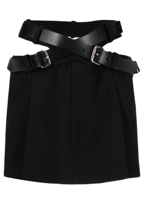 Monse high-waisted belted-waist skirt - Black