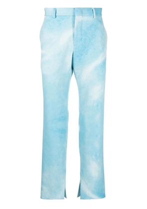 MSFTSrep tie-dye effect trousers - Blue