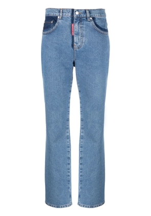 MOSCHINO JEANS two-tone straight-leg jeans - Blue