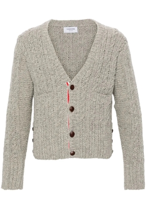 Thom Browne chunky-knit wool cardigan - Grey