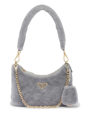 Prada Re-Edition shearling mini bag - Grey