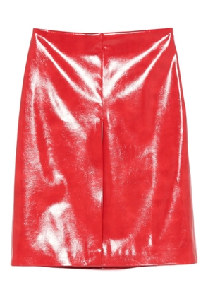 MSGM high-waisted fitted skirt - Red