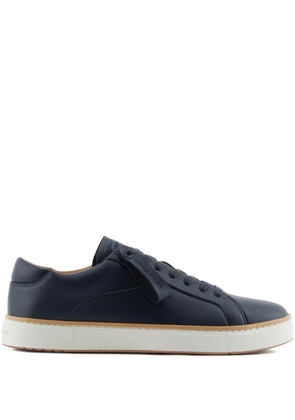 Emporio Armani leather lace-up sneakers - Blue