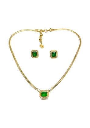 Christian Dior Pre-Owned 1980s stone-embellished jewellery set - Gold