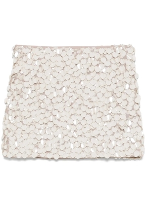 P.A.R.O.S.H. sequinned mini skirt - Neutrals