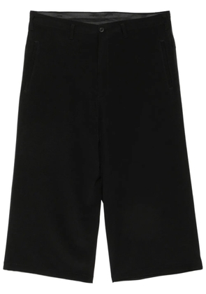 Yohji Yamamoto drawstring cropped trousers - Black