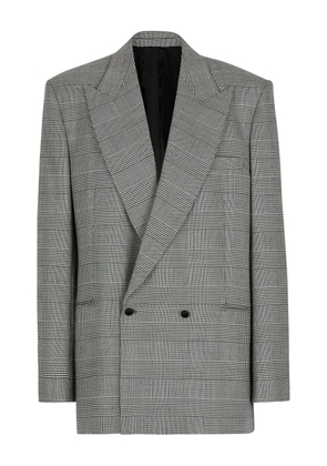 Balmain Prince of Wales-check button blazer - Grey