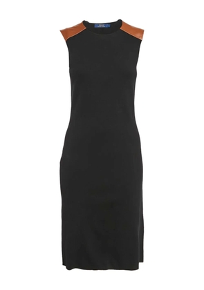 Polo Ralph Lauren Vintage leather shoulder dress - Black