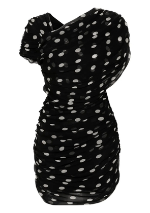 Saint Laurent polka-dot mini dress - Black
