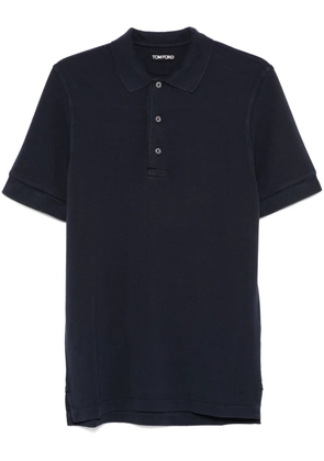 TOM FORD piqué polo shirt - Blue