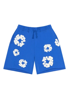 Denim Tears Wreath-print track shorts - Blue