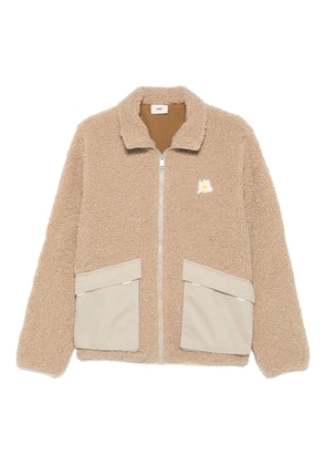 Autry daisy-embroidered fleece jacket - Neutrals