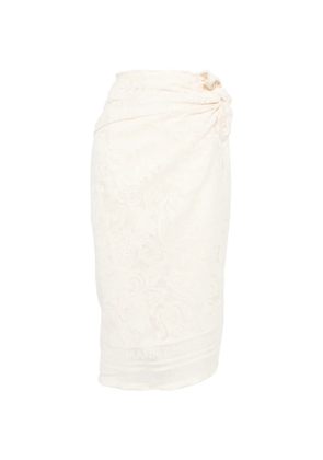 ZIMMERMANN woven frayed-edge pareo - Neutrals