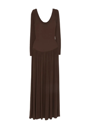 Aya Muse long-sleeved dress - Brown