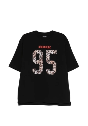 DSQUARED2 animal print number t-shirt - Black