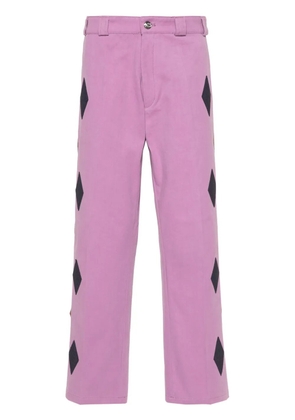 BLUEMARBLE bead-embellished straight trousers - Purple