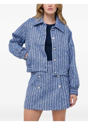 Custommade tweed embellished jacket - Blue