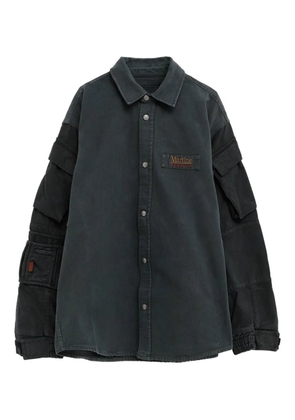 Martine Rose logo-patch shirt - Grey