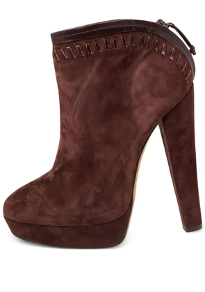 Jimmy Choo Pre-Owned 150mm suede ankle boots - Red
