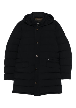 Moorer hooded quilted coat - Blue