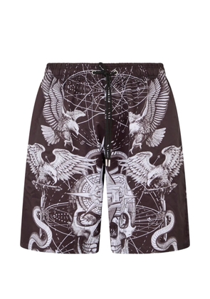 Philipp Plein tattoo print shorts - Black