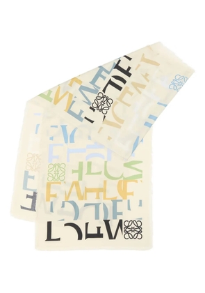 LOEWE logo-pattern scarf - Neutrals