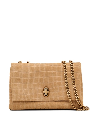 Marc Jacobs The Slim croc suede dual-chain shoulder bag - Brown
