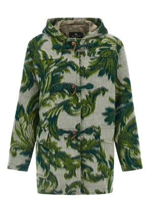 ETRO patterned toggle coat - Green